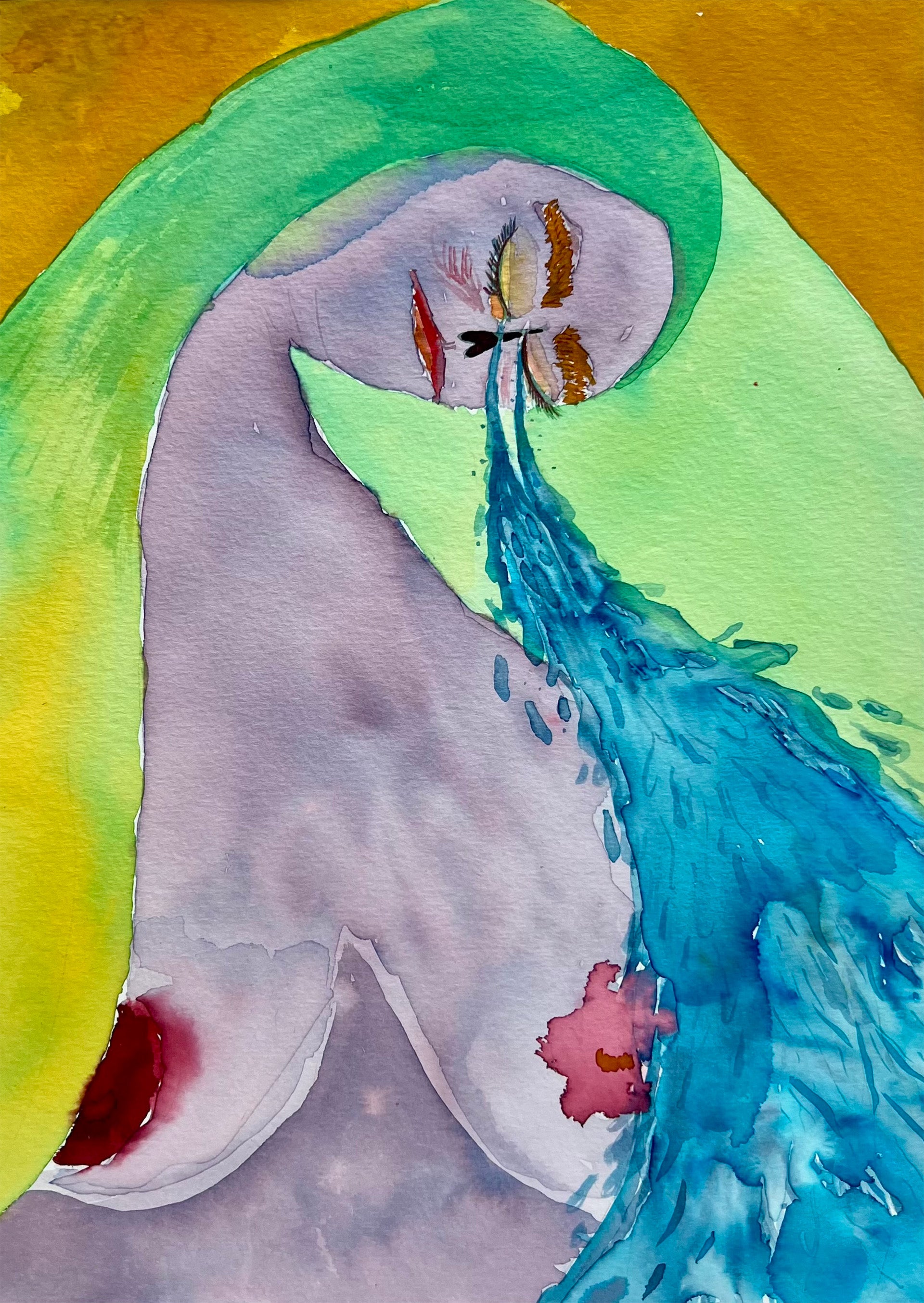 Divine Mother crying a wild river