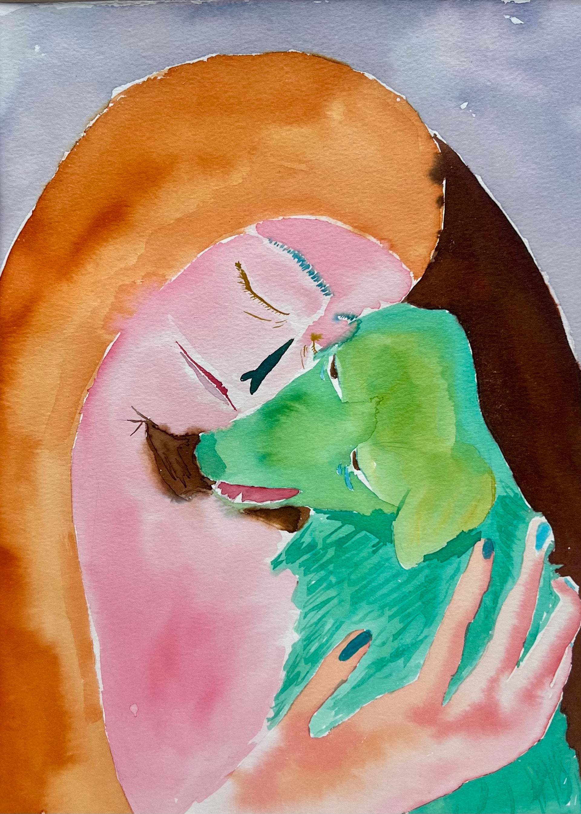 Divine Mother and the green dog